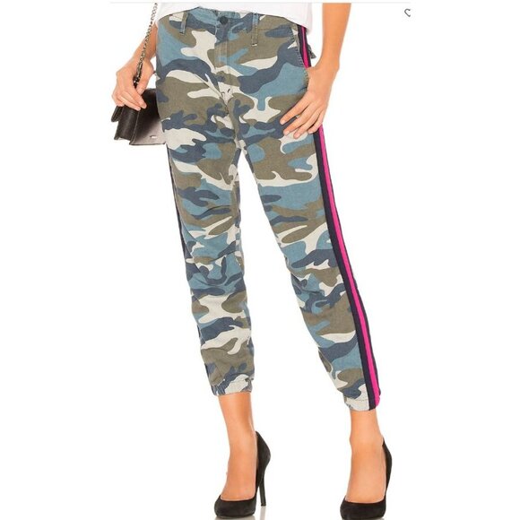 Mother No Zip Misfit Army Blue Camo Pants-sz 29 - Picture 1 of 14